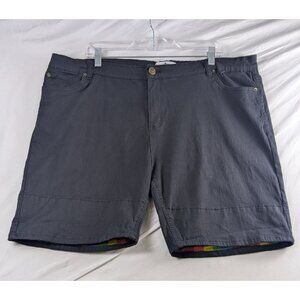 PrideBunny Mens 48 Black Shorts W/ Rainbow Cuffs